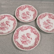 Cambridge Wood and Sons Woods & Sons Woods Ware Red & White English China BOWLS