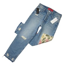NWT Mother x Carolyn Murphy Patchwork Tomcat Ankle in New Hobbies Jeans 27