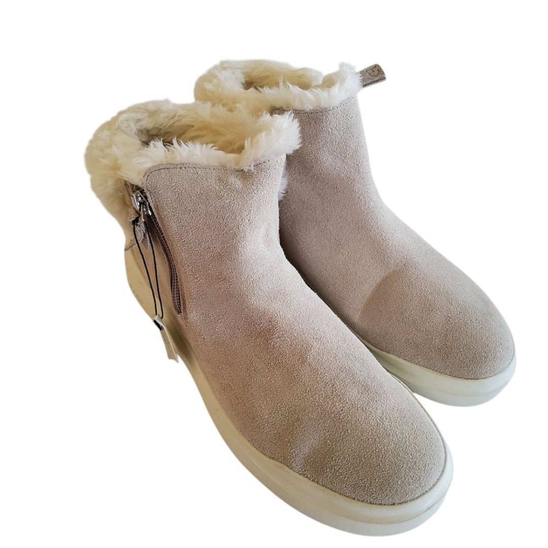 New Cole Haan Grand Pro Rally Waterproof Suede Booties Size 9 Dove Grey