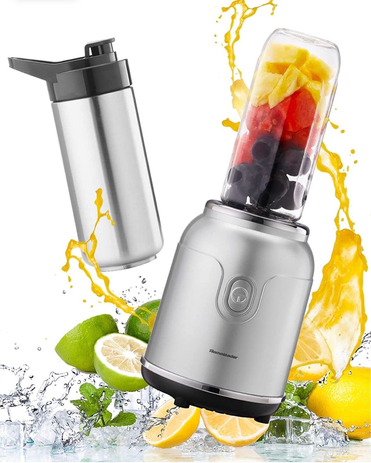 Personal Blender for Shakes and Smoothies with Stainless Steel Cup