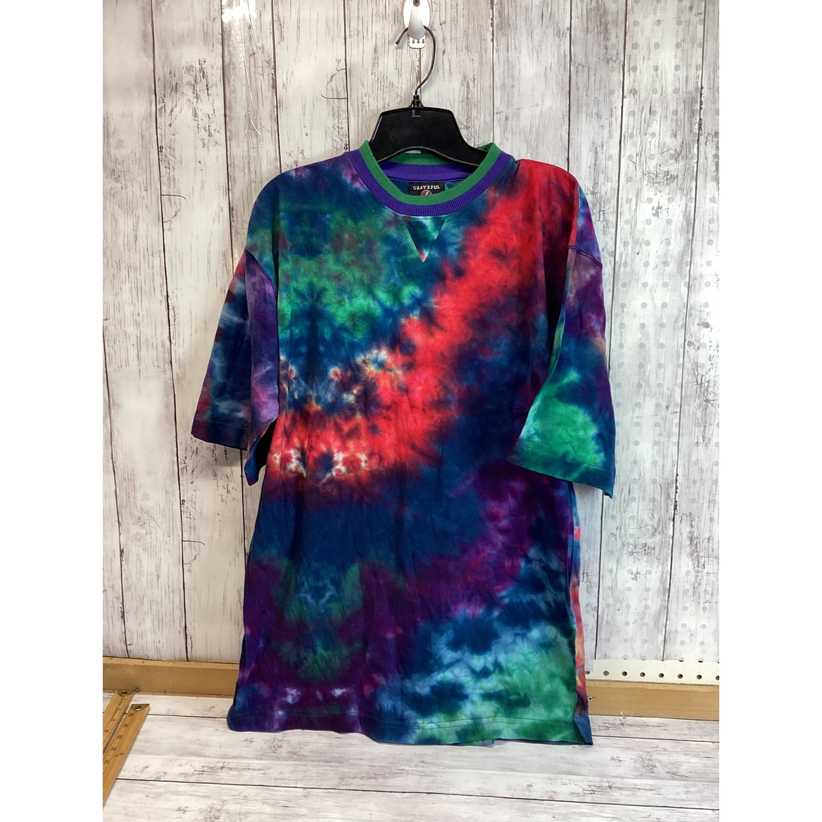Grateful Dead Men T-Shirt Size Medium True Blue Tie Dye Hippie Festival Retro