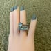 Bridal wedding 2 pc silver set bling ice