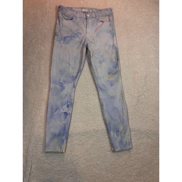 Mother High Waisted Looker Ankle Fray Jeans Size 29 Women