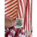 Habitat red striped button up tunic shirt long sleeve roll tab collar stretchy L