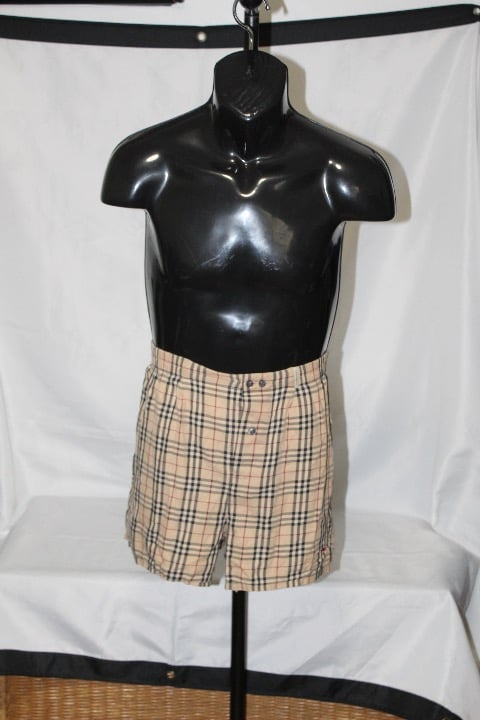 Burberry Men’s Nova Check Beige Boxer Shorts Boxers Sz. L