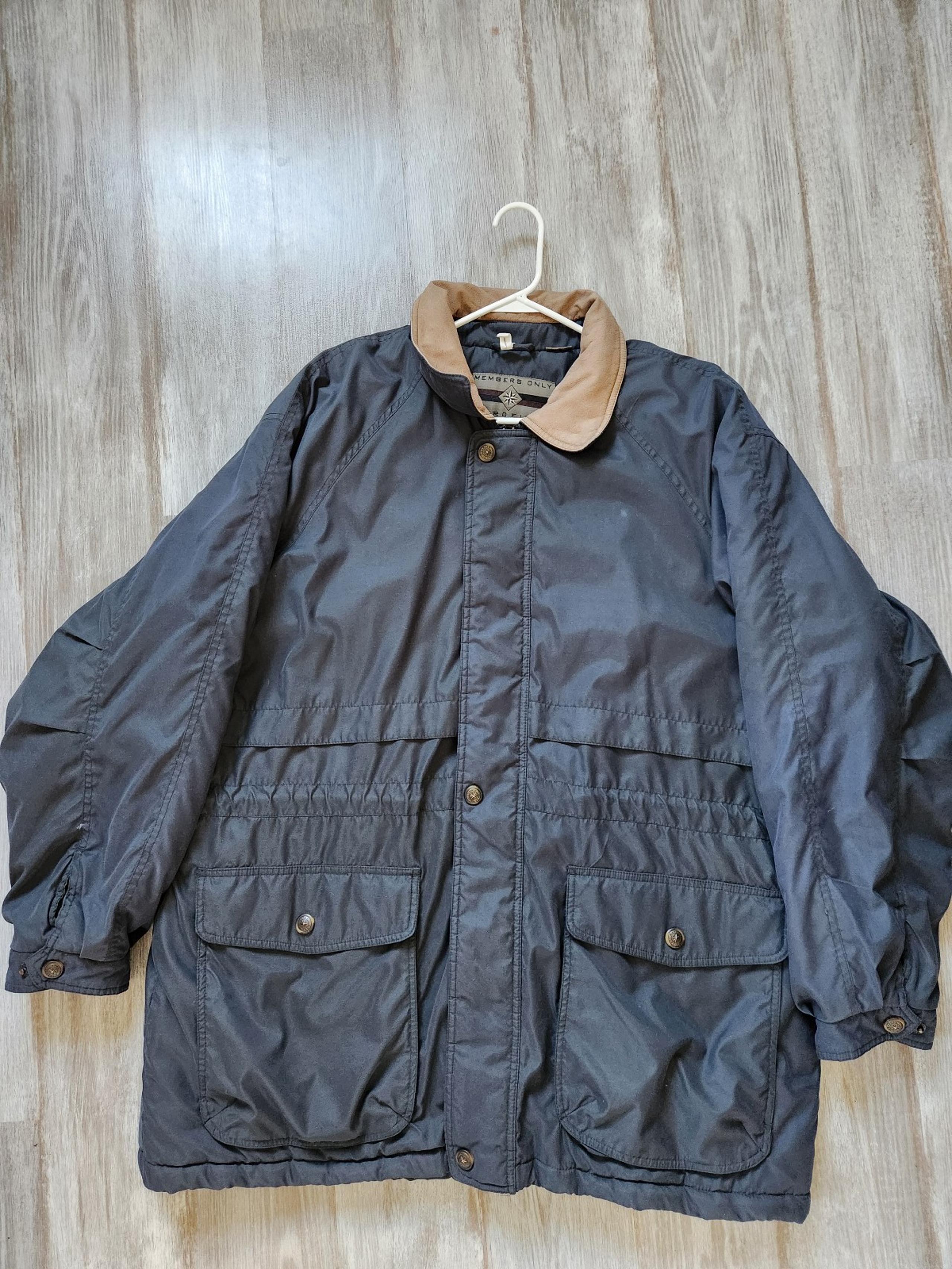 Vintage Members Only Microfiber Jacket Hunter Green  Size 1X