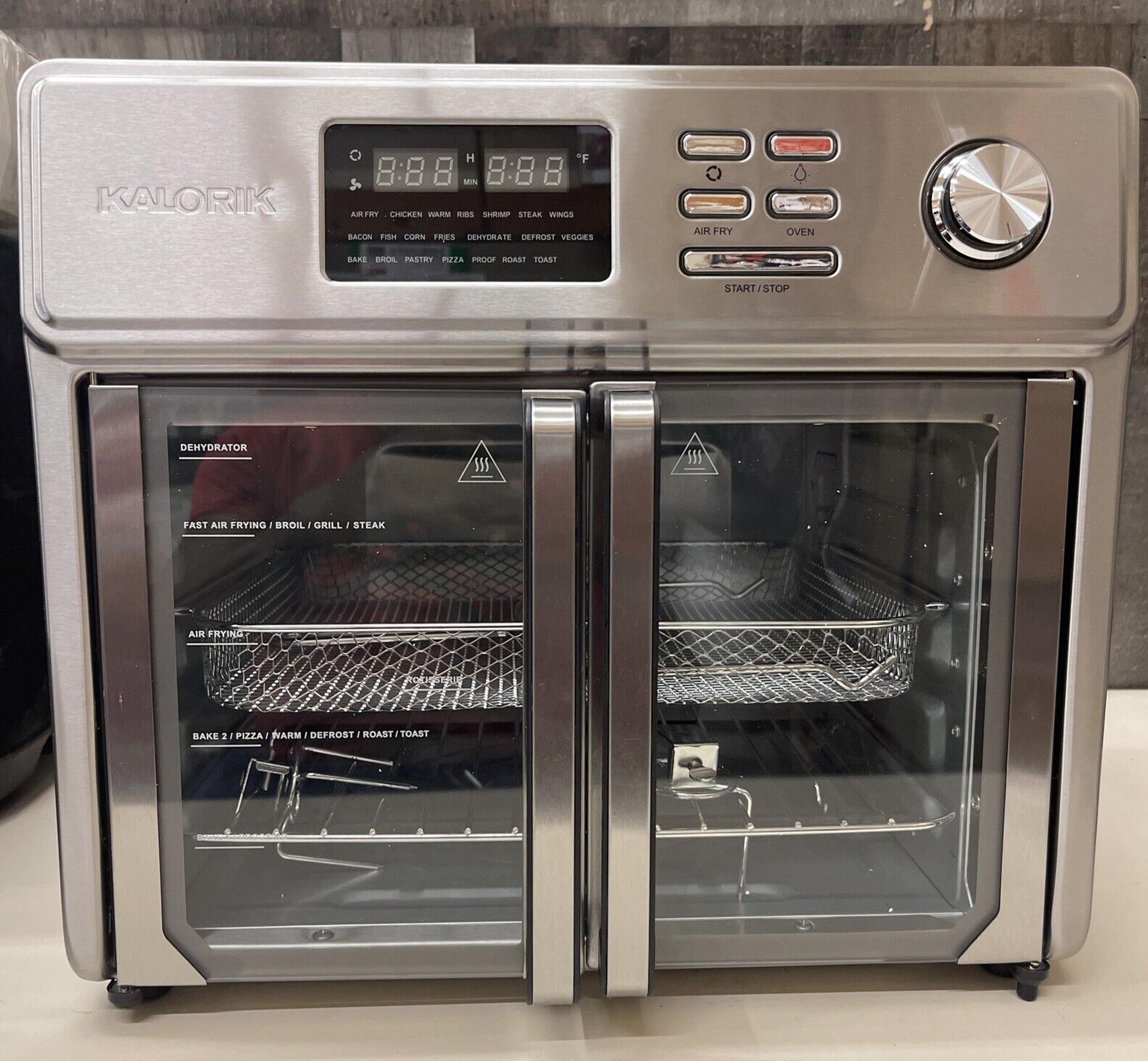 Kalorik MAXX 26 Quart Digital Air Fryer Oven Grill Stainless Steel ***new***