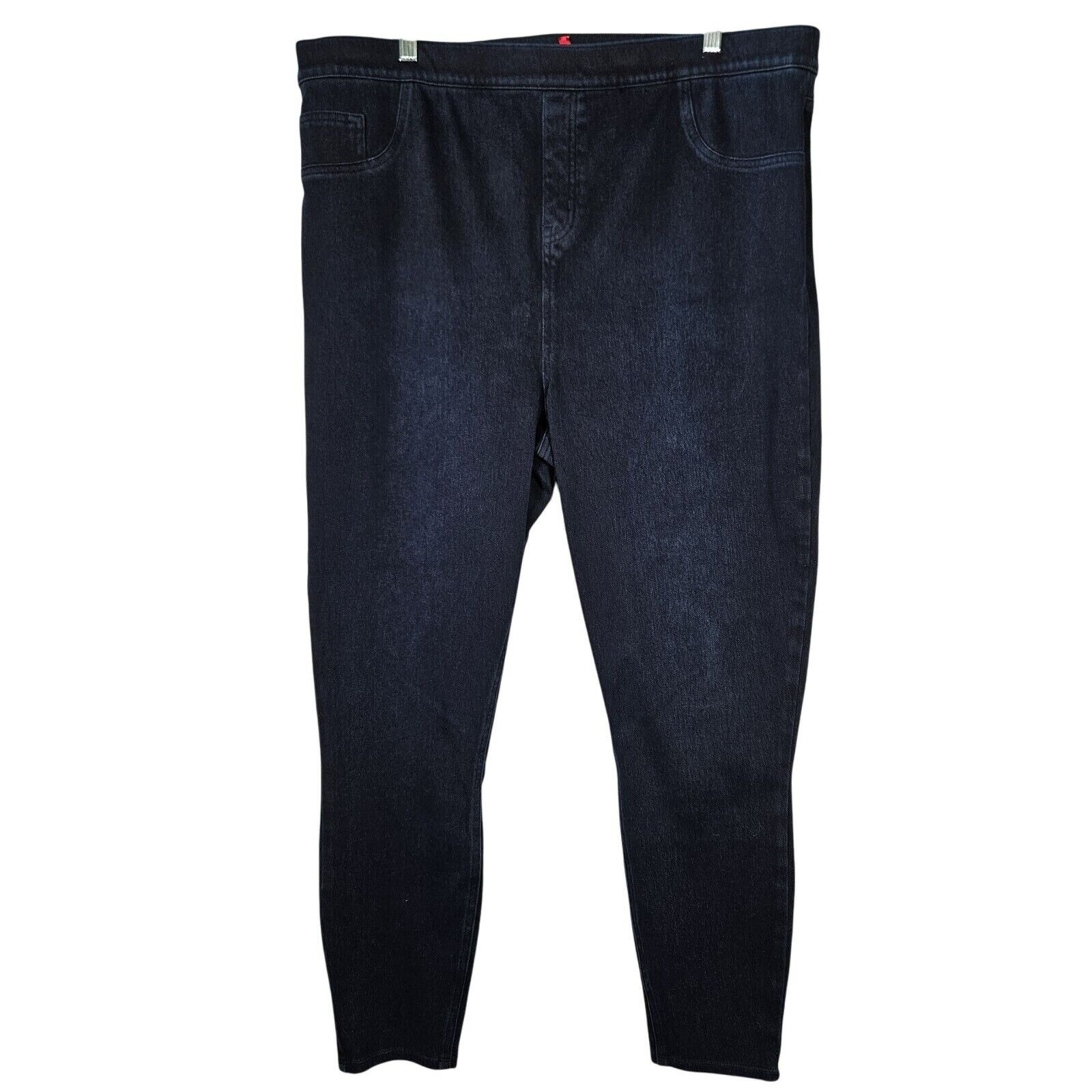 Spanx Jeans Women's Plus 3X Pull On Jeggings Denim Skinny Dark Wash Blue Stretch
