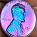 Wheat 1946d NEON BREATHTAKING COLORS,REVRS GOLD/ RED