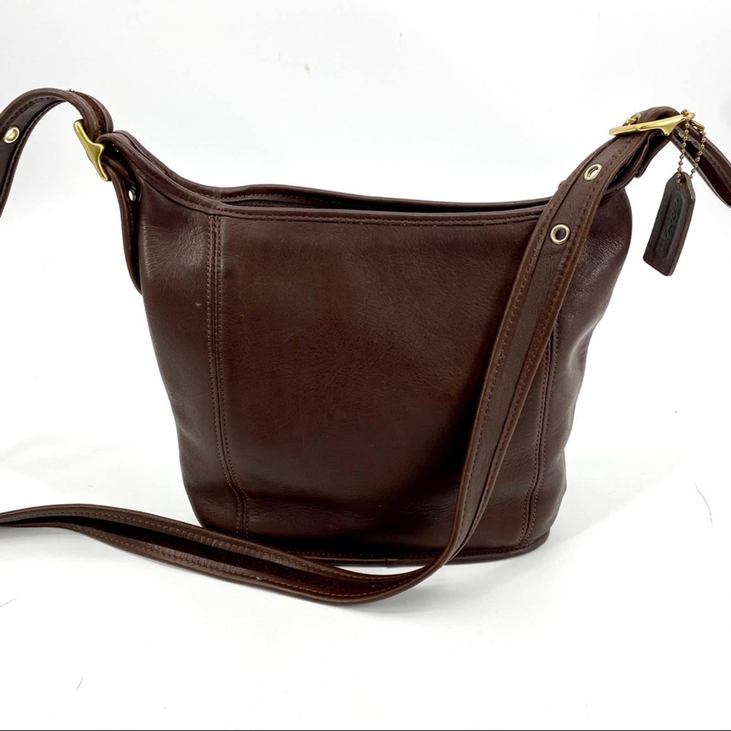 Vintage brown leather Coach crossbody
