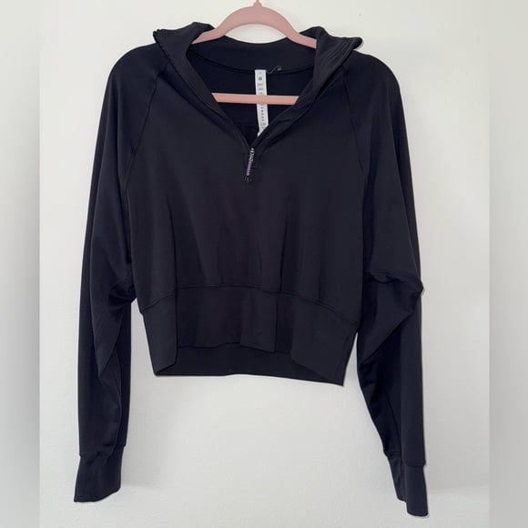 Lululemon Ready to Rulu Half Zip Pullover- black size 4