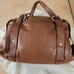 Michael kors leather satchel bag cognac tan