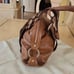 Michael kors leather satchel bag cognac tan