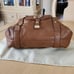 Michael kors leather satchel bag cognac tan