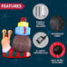 NEW 6 FT Tall Christmas Inflatable Cute Snail with a Stack of Gifts,