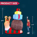 NEW 6 FT Tall Christmas Inflatable Cute Snail with a Stack of Gifts,