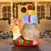 NEW 6 FT Tall Christmas Inflatable Cute Snail with a Stack of Gifts,