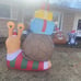 NEW 6 FT Tall Christmas Inflatable Cute Snail with a Stack of Gifts,