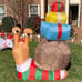 NEW 6 FT Tall Christmas Inflatable Cute Snail with a Stack of Gifts,