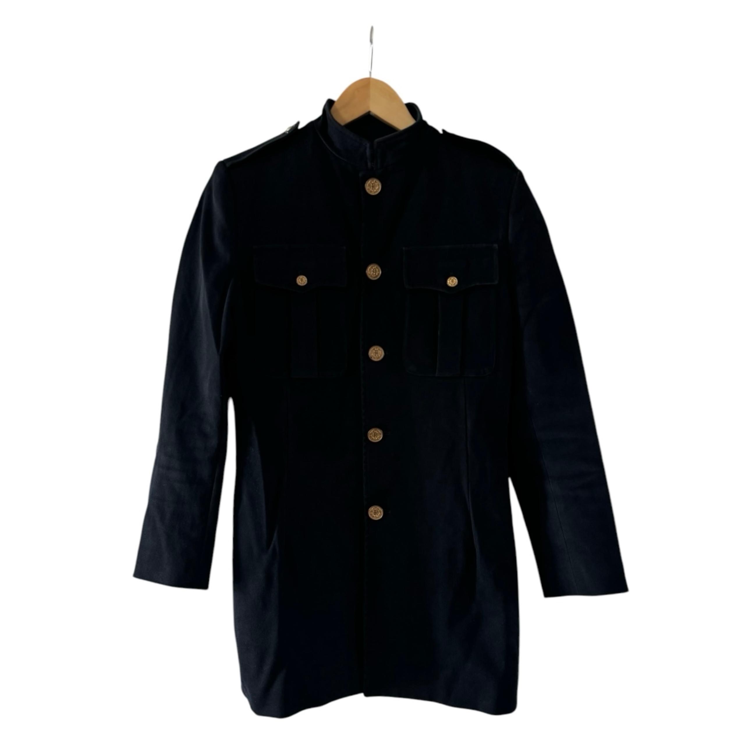 RALPH LAUREN Military Nautical Jacket Women size 8 Suit Long Coat VINTAGE 90’s