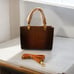NEW Faux Leather Crocodile Embossed Brown Satchel and Crossbody Purse