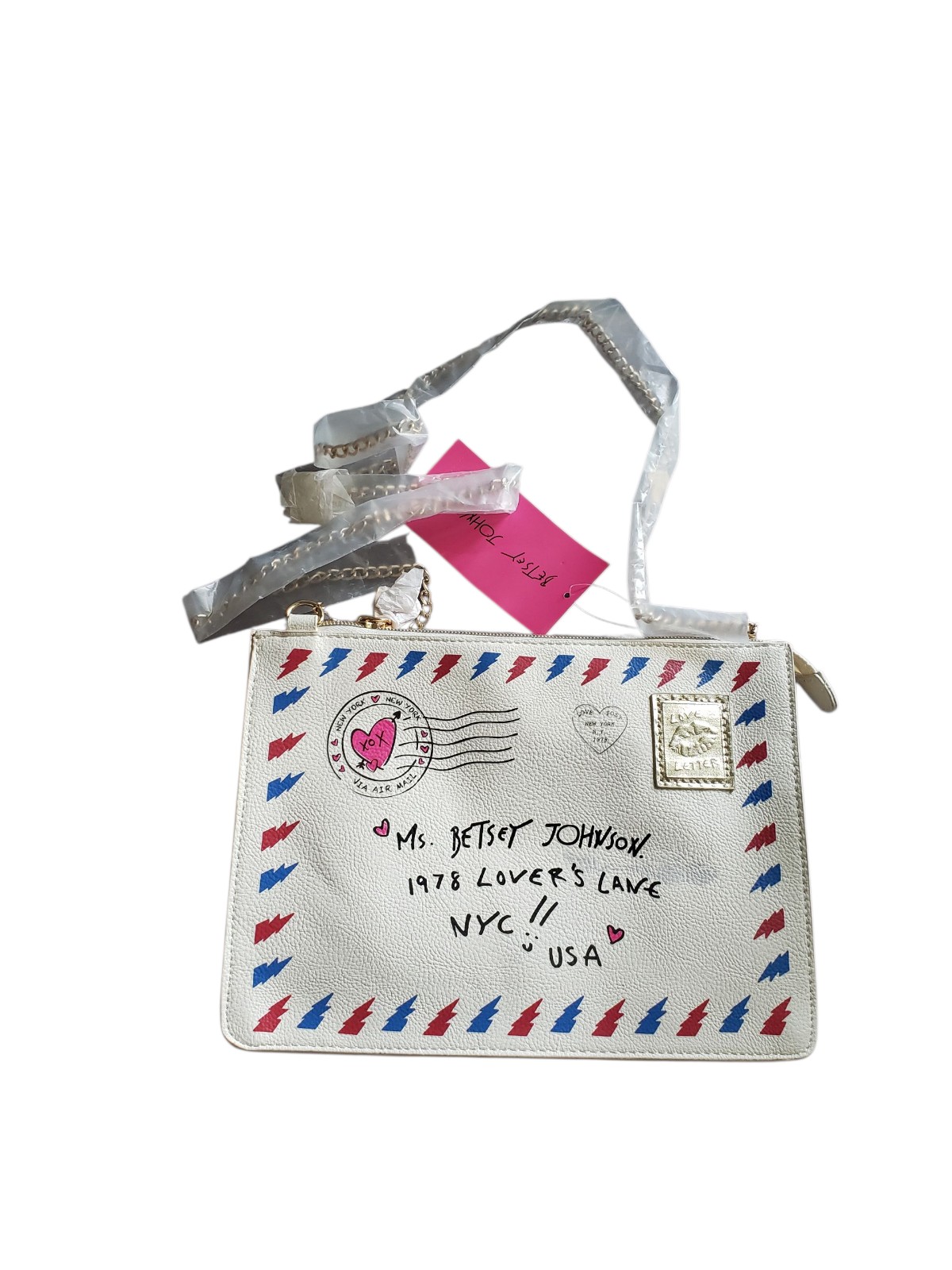 BETSEY JOHNSON Love Letter S.W.A.K. Crossbody Shoulder Bag Purse PLEASE READ.