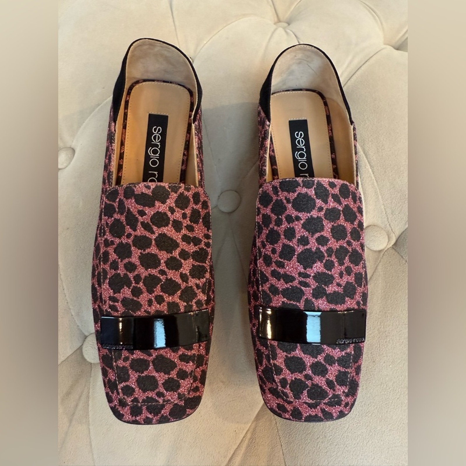 SERGIO ROSSI Cheetah Pink flats/loafers