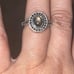 10k White Gold Black Star Sapphire Ring