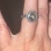 10k White Gold Black Star Sapphire Ring