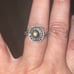 10k White Gold Black Star Sapphire Ring