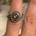 10k White Gold Black Star Sapphire Ring