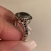 10k White Gold Black Star Sapphire Ring