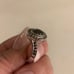 10k White Gold Black Star Sapphire Ring