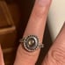 10k White Gold Black Star Sapphire Ring