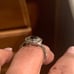 10k White Gold Black Star Sapphire Ring