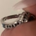 10k White Gold Black Star Sapphire Ring
