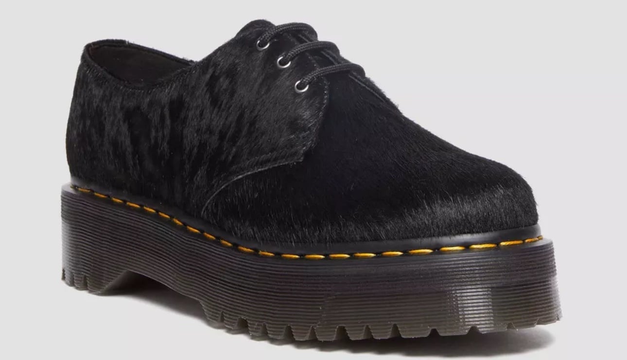 Dr Martens 1461 Hair-on Platform Shoes