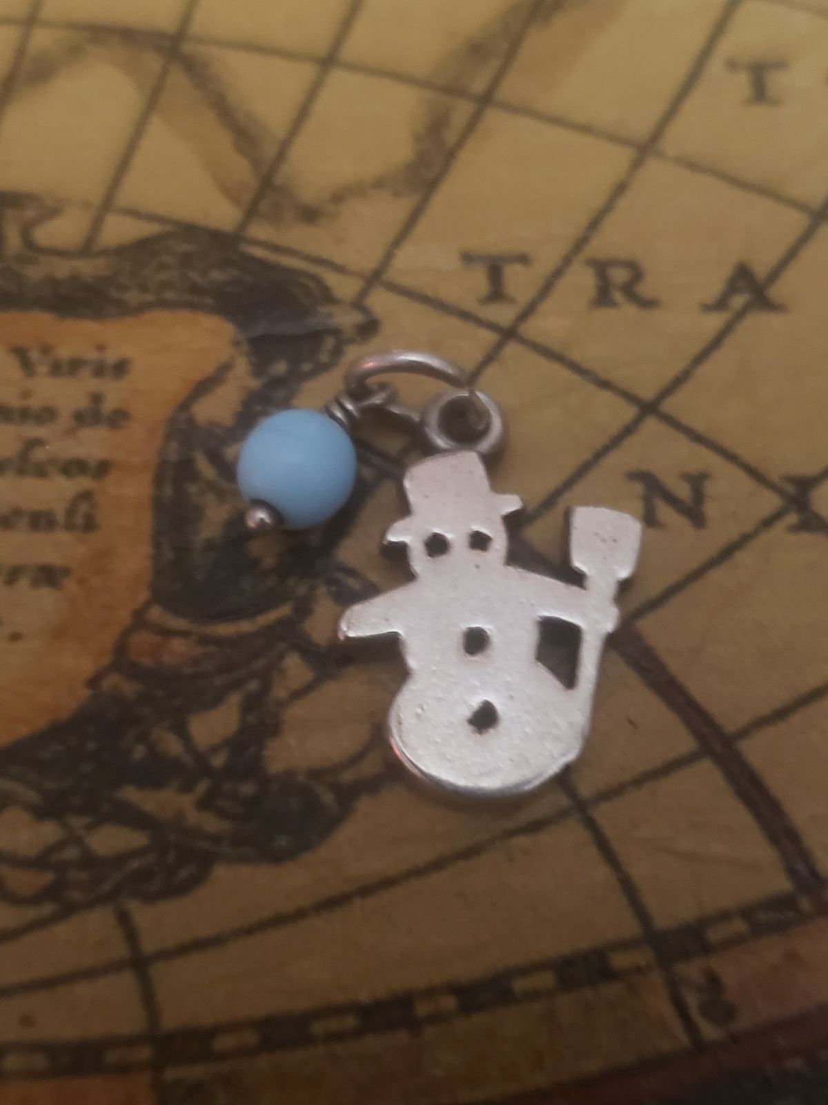 James Avery Retired snowman with bead