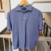 Paul Stuart Printed Blue and White Short Sleeve Polo Shirt XXL 100% cotton 3 but