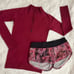 2-PC Lululemon♥️NEW! REST LESS 1/2 ZIP-STAR RUBY 4/6 & SPEED SHORT-SUN DAZED 6/8