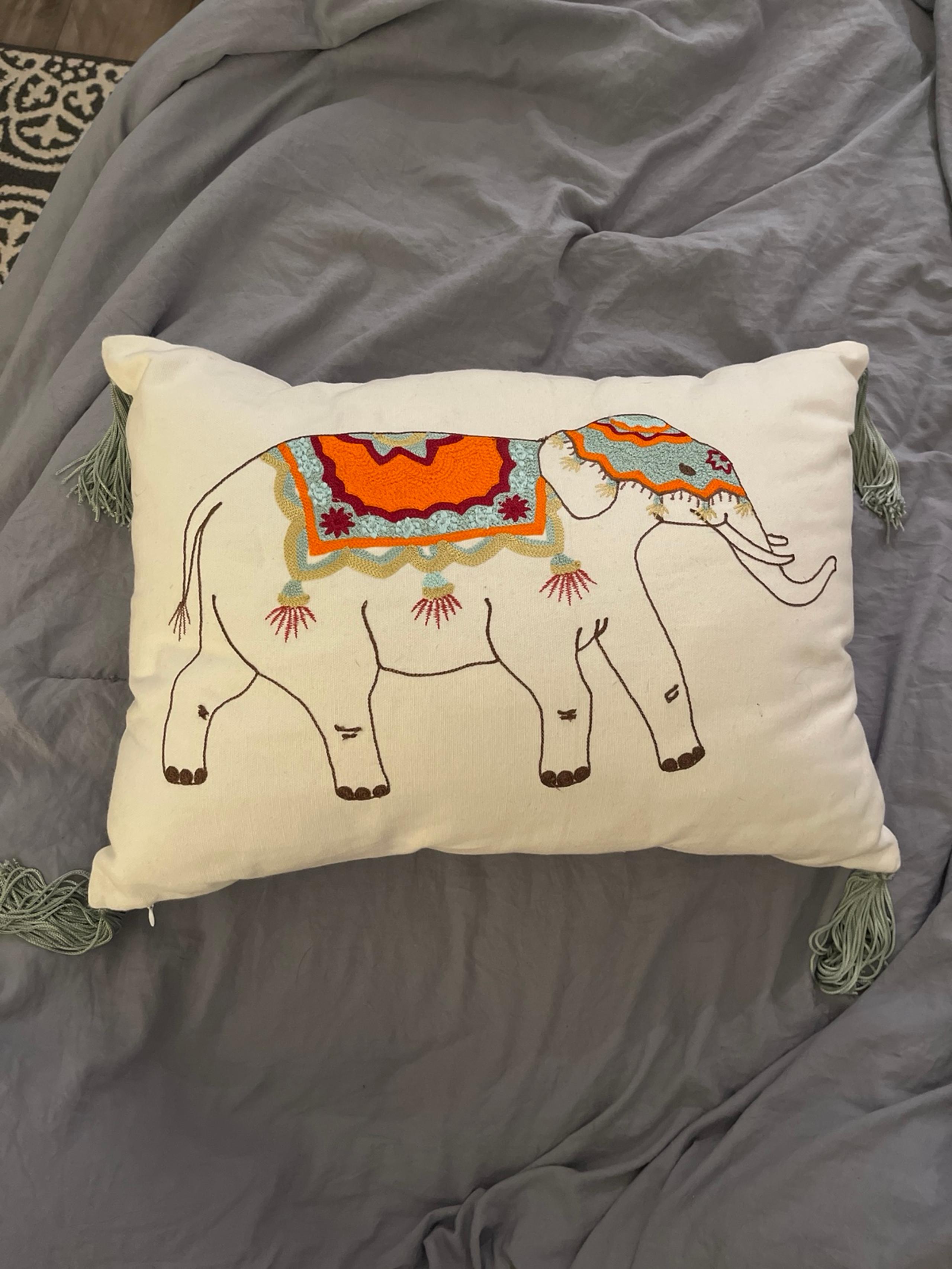 elephant throw pillow