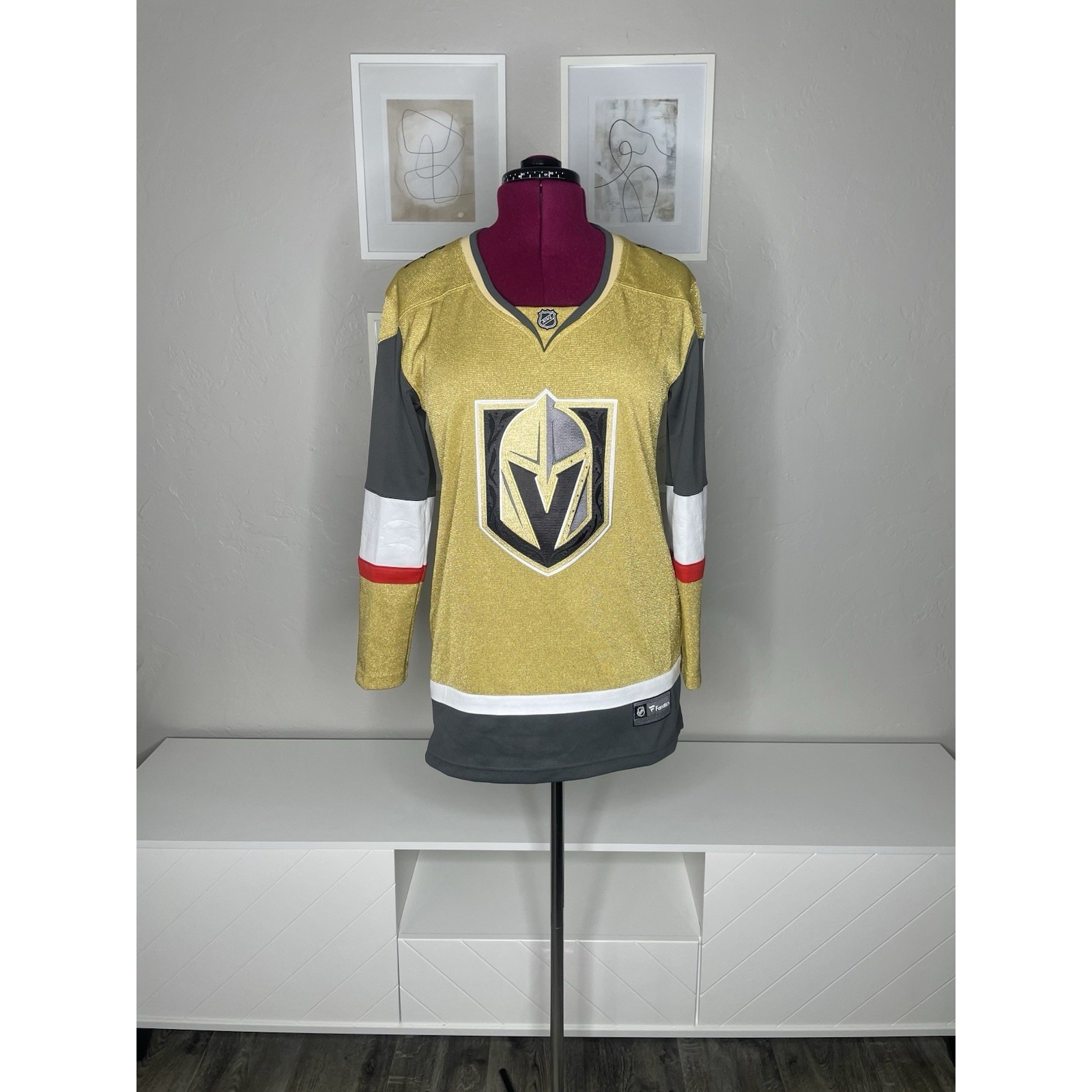 Vegas Golden Knights Women's NHL Fanatics Breakaway Home Jersey Gold Size Medium