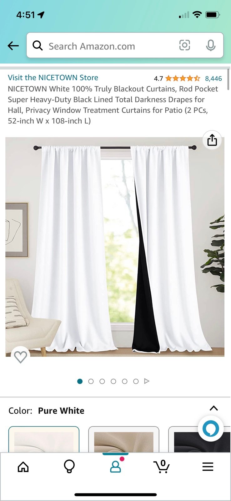 Blackout Curtains 108”