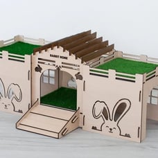 Wooden Rabbit House, Rabbit Castle, Personalized rabbit house, Playhouse, Rabbit