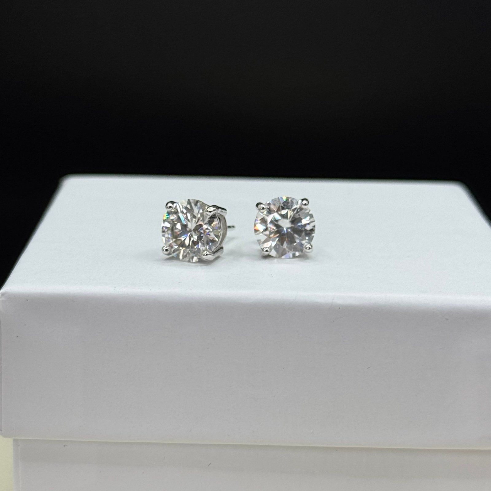6cttw GRA real moissanite VVS1 big 9mm stud earrings