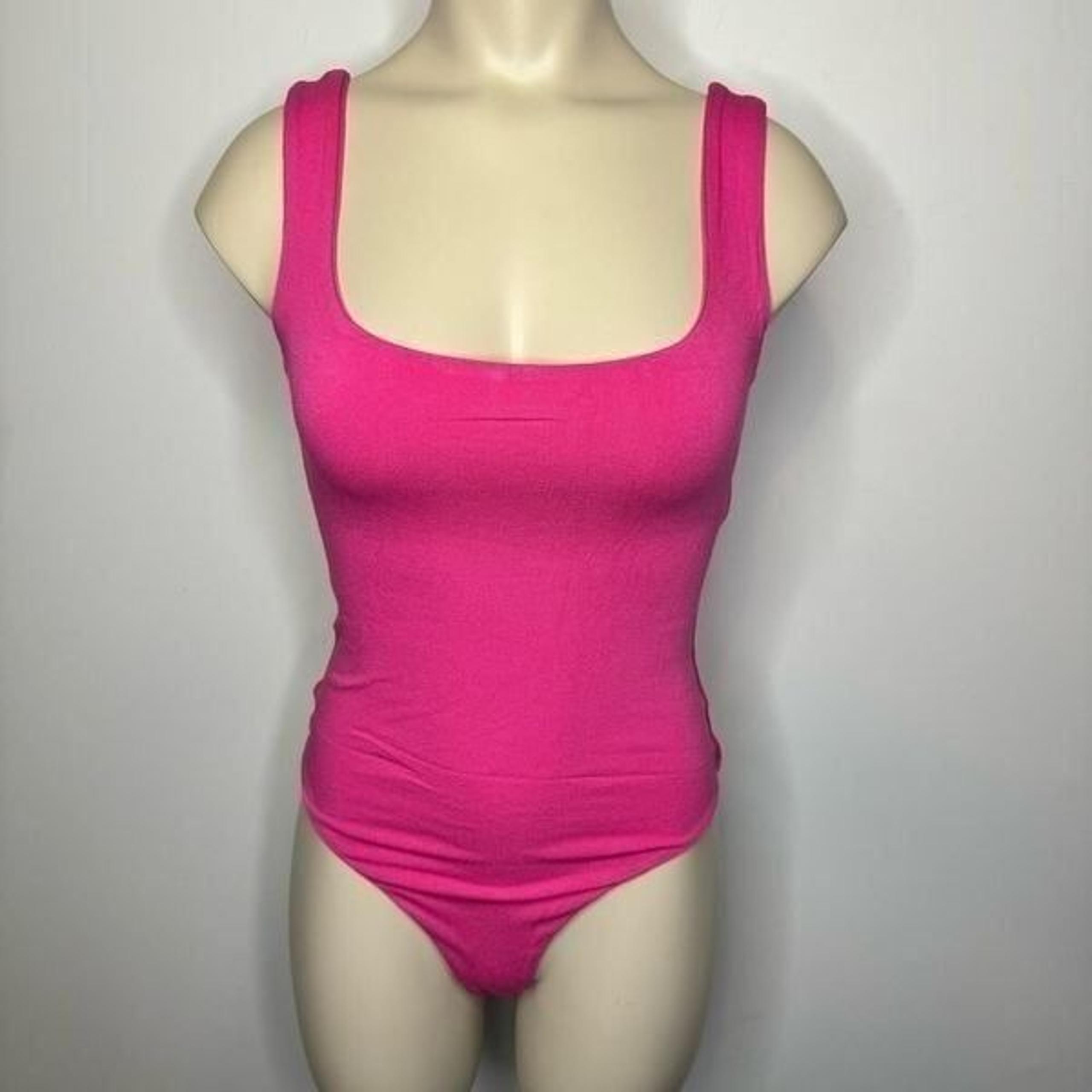 Naked Wardrobe Women's Size Small The NW Tank Bodysuit Pink Slimming NWT