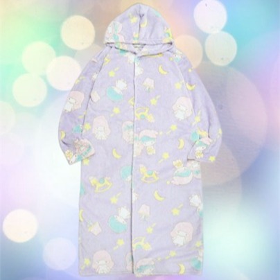 NEW - Sanrio Little Twin Stars Dream Plush Blanket Hoodie
