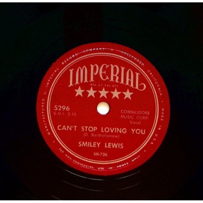 SMILEY LEWIS – THAT CERTAIN DOOR / CAN'T STOP LOVING YOU IMPERIAL REC 78 RPM 877