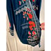 L&B Lucky & Blessed Hooded Cardigan Womens Large Open Front Geometric Floral NWT