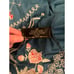 L&B Lucky & Blessed Hooded Cardigan Womens Large Open Front Geometric Floral NWT